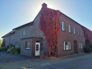 a brick building with red ivy on the side of it at B & B BonVert in Gangelt