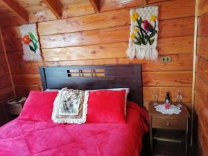 Χώρος καθιστικού στο Cabañas El Diuco en Coñaripe 4