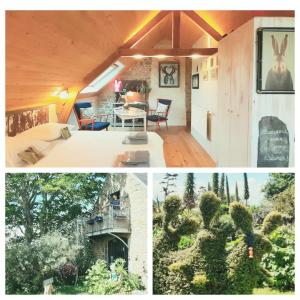 Zahrada ubytování La grange aux lièvres, gîtes Kerdoel