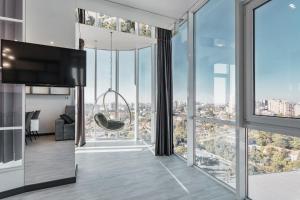 Balkón alebo terasa v ubytovaní Barkar ArCadia Apartments