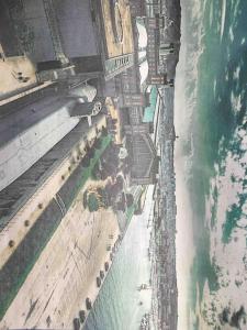 an aerial view of a beach and the ocean at Sweetie Flat in Cherbourg en Cotentin