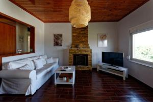 A television and/or entertainment centre at Avlaki Getaway Villa