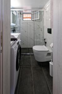 A bathroom at Avlaki Getaway Villa