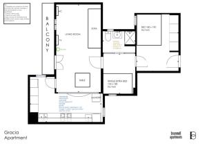 The floor plan of Brummell Apartments Gracia