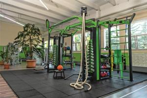 Fitness centrum a/nebo fitness zařízení v ubytování Rosen-Hotel