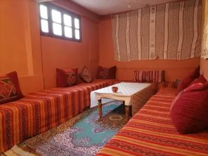 Khu vực ghế ngồi tại Gîte Tamsoulte