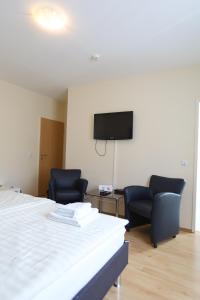 TV a/nebo společenská místnost v ubytování Hotel Restaurant Zagreb