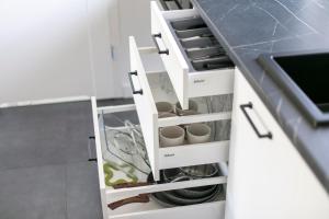 Kuchyňa alebo kuchynka v ubytovaní Apartamenty Zielona Lipka