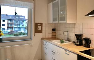 Кухня або міні-кухня у Big flat near BASF/FREE parking/Netflix/Fast Wifi