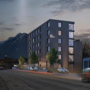 Nespecifikovaný výhled na hory nebo výhled na hory při pohledu z hotelu