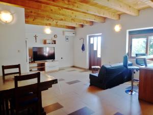 Televízia a/alebo spoločenská miestnosť v ubytovaní Holiday Home Milovci