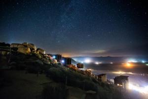 a starry night with the milky way at Encuentro Guadalupe in Valle de Guadalupe