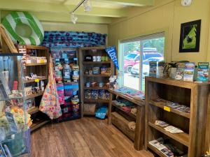 a store room with a lot of products in it at The Islander Inn in Bigfork