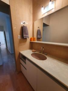 a bathroom with a sink and a counter top at Casa Golfo Nuevo in Puerto Madryn