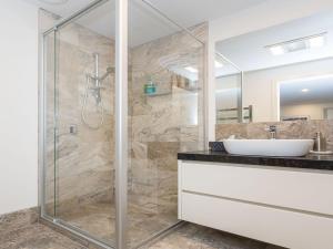 A bathroom at Across The Road From The Beach inlet side