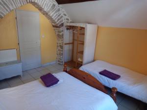 Krevet ili kreveti u jedinici u okviru objekta Gîte La Grange
