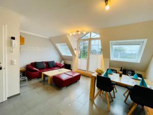Χώρος καθιστικού στο Appartement christ-sylt