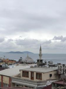 a view of a city with the ocean in the background at Blue Mosque Apart in Istanbul