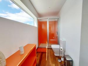 A bathroom at Private villa with pool in Lajares