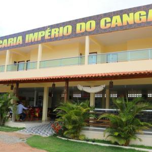 a building with a sign that readsarma impero do camera at Pousada Império do Cangaço in Piranhas