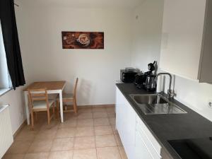 Kuchyň nebo kuchyňský kout v ubytování Apartment Mühlbach