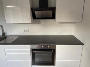 Kuchyň nebo kuchyňský kout v ubytování Apartment Mühlbach