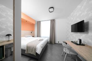 TV a/nebo společenská místnost v ubytování Hotel Diana