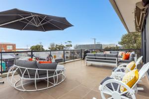 Μπαλκόνι ή βεράντα στο Seaside Luxury Accommodation in the Heart of Rye