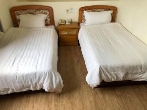 Postel nebo postele na pokoji v ubytování 金麗麗大飯店