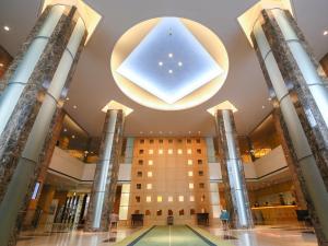 a view of the lobby of a building at KKR Hotel Hakata in Fukuoka