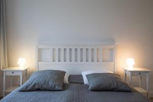 Postel nebo postele na pokoji v ubytování Alte Schule Horsbüll