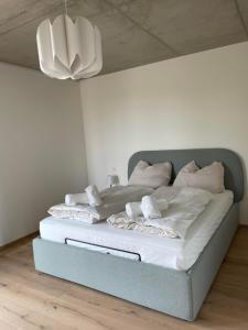 Cama o camas de una habitación en Int. Appartment Kolbermoor