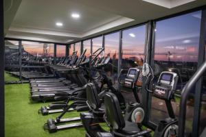 Fitness centrum a/nebo fitness zařízení v ubytování Hotel Euforia Lounge