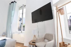 TV a/nebo společenská místnost v ubytování Napoléon Gare 1 STUDIO Lumineux ByLocly