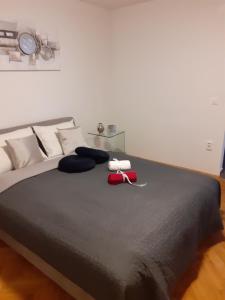 Posteľ alebo postele v izbe v ubytovaní Apartman Sweet penthouse self check-in