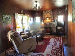 Cabin retreat just off I-77, wonderful experience for 2!的休息区
