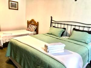 Cama ou camas em um quarto em Jungle Spa e Hotel