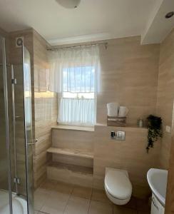 Koupelna v ubytování Apartament Aga