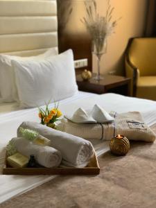 Katil atau katil-katil dalam bilik di Hotel Orion Tbilisi