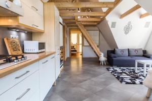 Kuchyňa alebo kuchynka v ubytovaní udanypobyt Apartament Widokowy