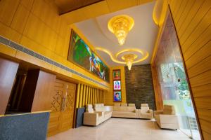 The lobby or reception area at HOTEL VIJAYARANI