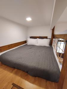 a bedroom with a large bed in a room at Colfly Studios in Braşov
