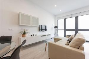Televízia a/alebo spoločenská miestnosť v ubytovaní Charming loft B