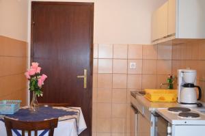 Kuchyň nebo kuchyňský kout v ubytování Apartments Drita