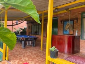 Restaurace v ubytování Hospedaje Rancho Guadalupe