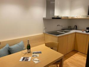 Eldhús eða eldhúskrókur á Bio-Hotel Saladina