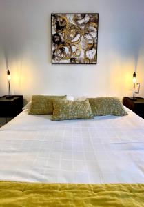 Cama o camas de una habitación en Appartement 1 chambre Monte Stella
