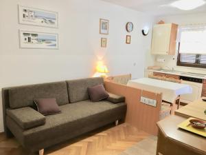 salon z kanapą i kuchnią w obiekcie Tea Nr 1 w Bašce