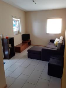 a living room with a couch and a tv at Cantinho Cruzeiro in Vieira do Minho