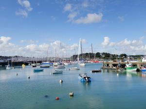 Un gruppo di barche sono ormeggiate in un porto. di Holiday Home la Voile by Interhome a La Trinité-sur-Mer